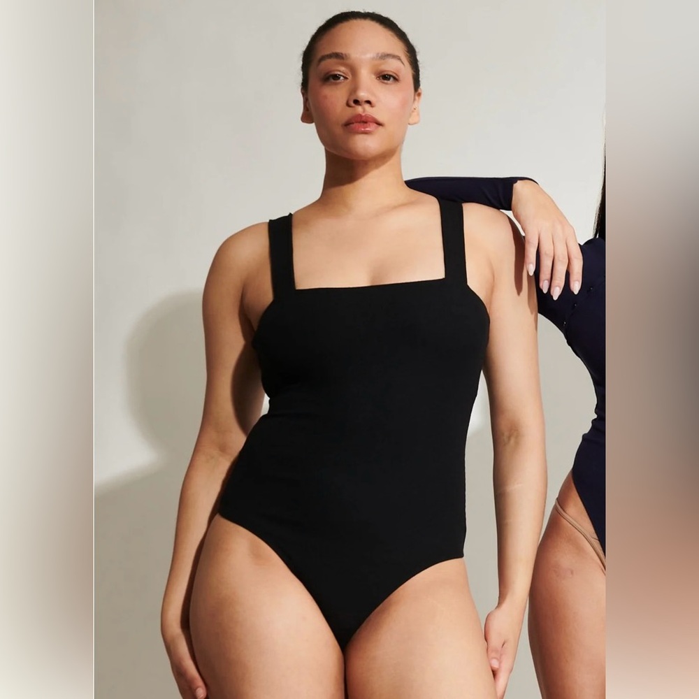Skin Narcisse Ribbed Stretch Thong Bodysuit Tank Top Sz 1